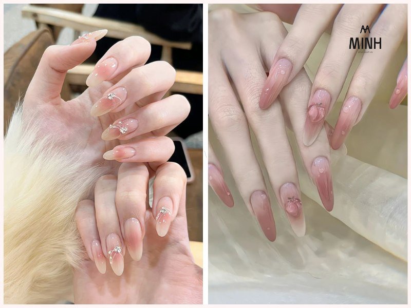 Mẫu móng tay sơn màu hồng pastel tạo phong cách nhẹ nhàng