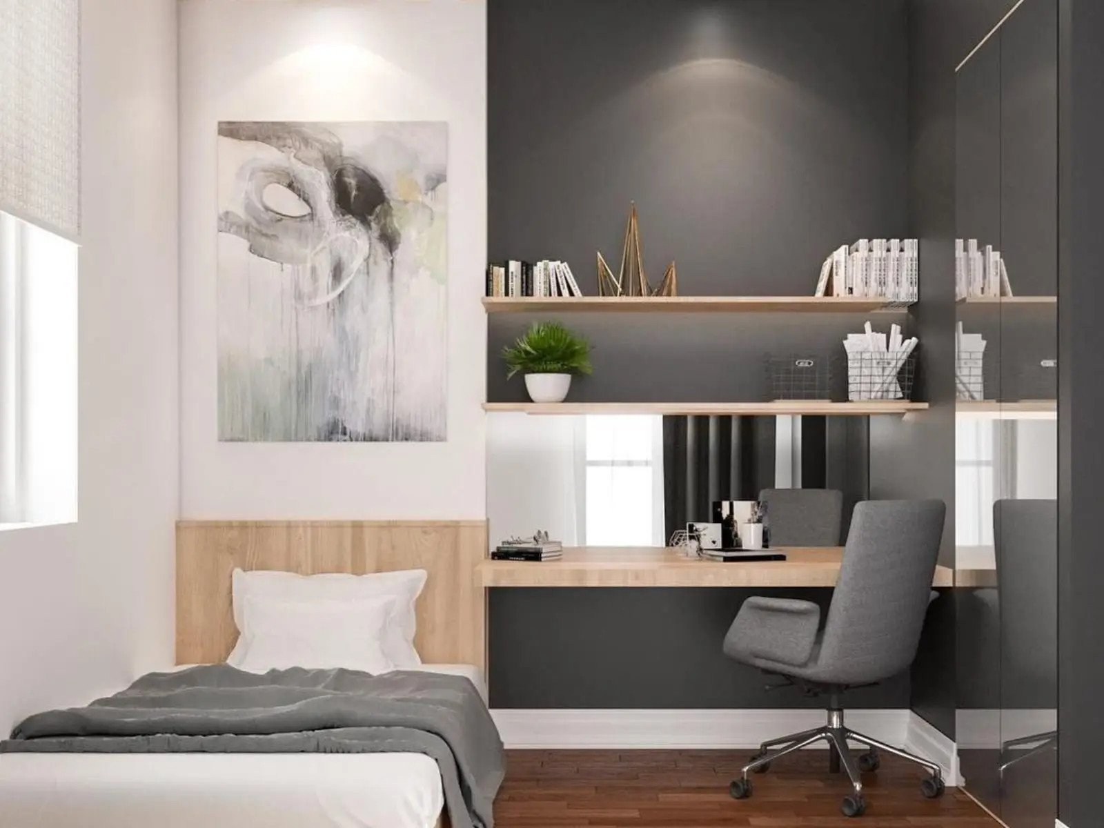 Trang trí phòng ngủ 6m2 đơn giản, tinh tế