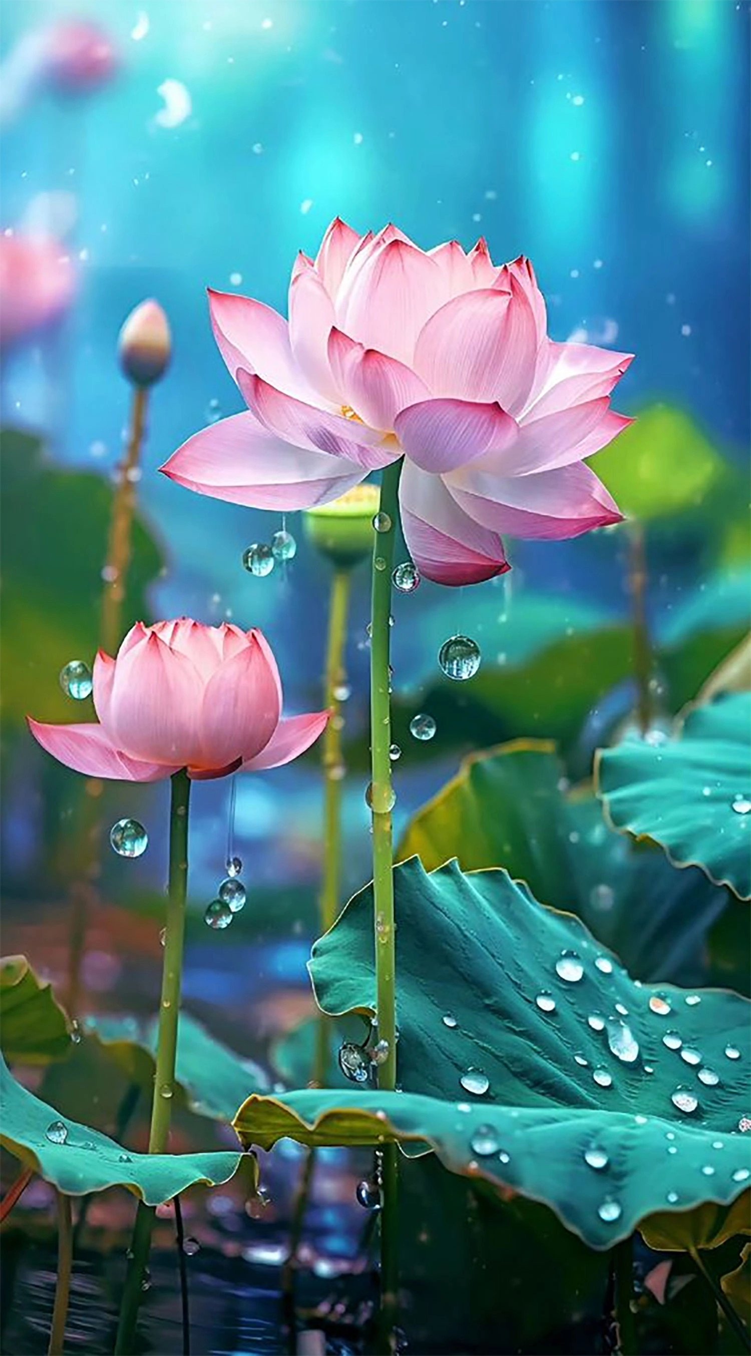 Hình ảnh hoa sen thanh tao làm hình nền điện thoại