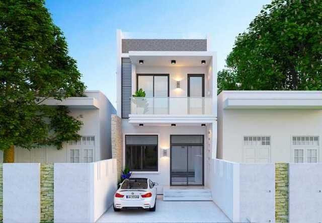Phòng ngủ gỗ óc chó phong cách tối giản