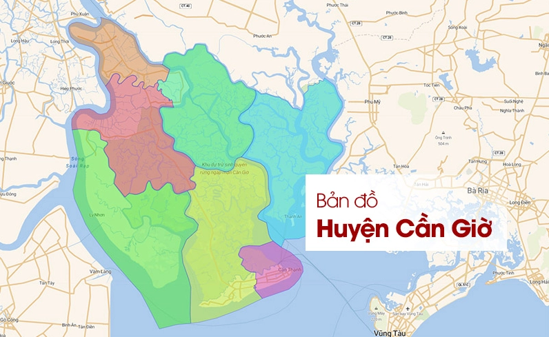 Bản đồ huyện Cần Giờ