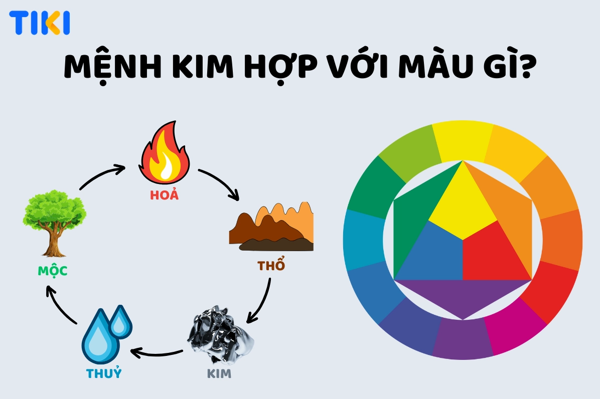 Mệnh Kim Hợp Màu Gì 2026: Chọn Sắc Hút Tài Lộc, Vượng Khí Bảng màu phong thủy cho người Mệnh Kim