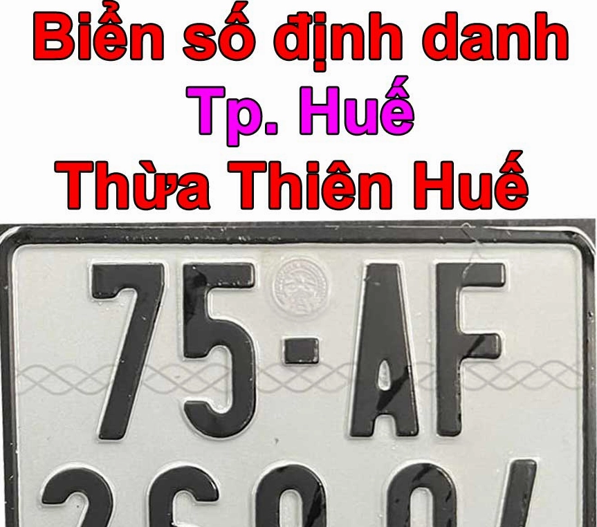 Biển số xe định danh tại Huế 75