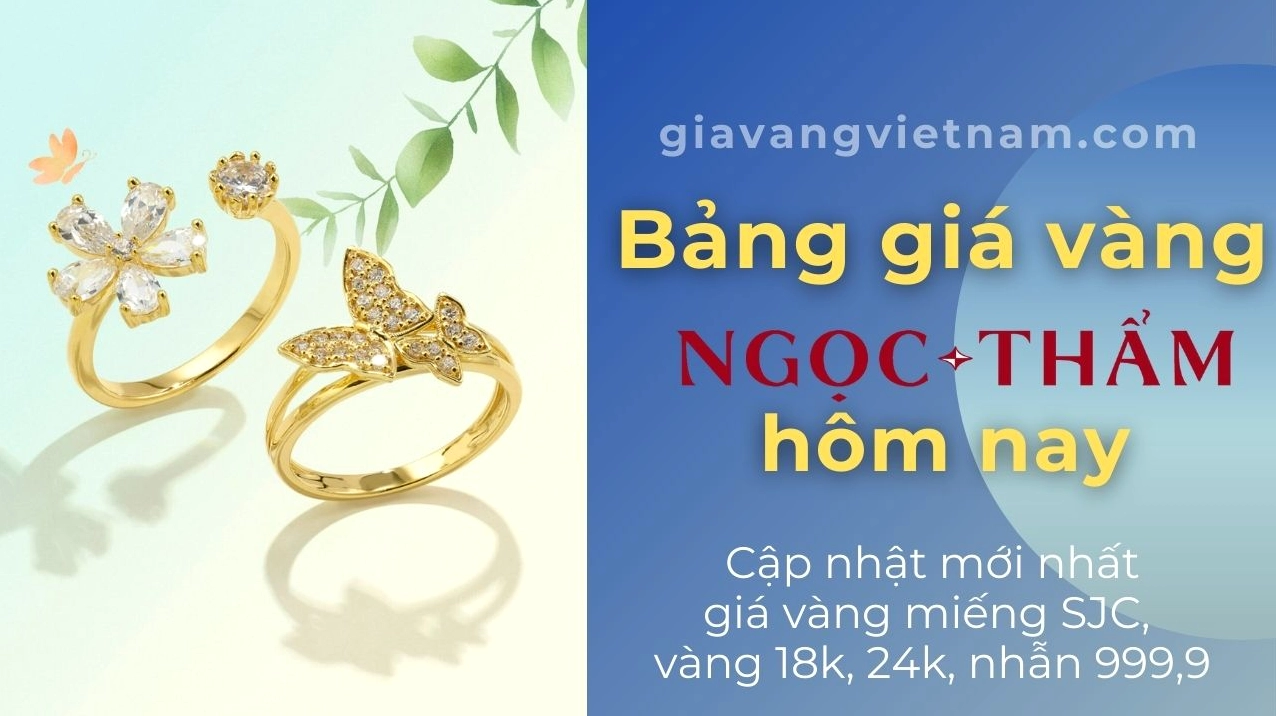 Biểu đồ biến động giá vàng Ngọc Thẫm theo giờ