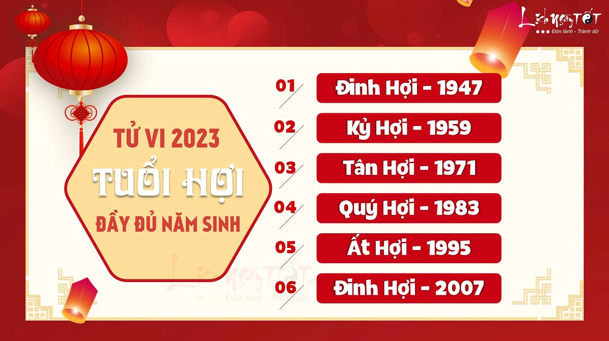 Biểu đồ vận mệnh tuổi Hợi