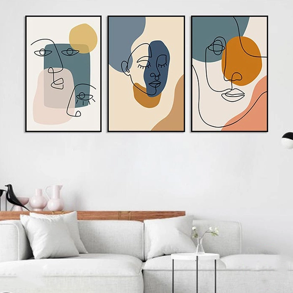 Tranh Decor: Xu Hướng Trang Trí Nội Thất Đột Phá 2026 Bộ tranh decor kim loại hiện đại
