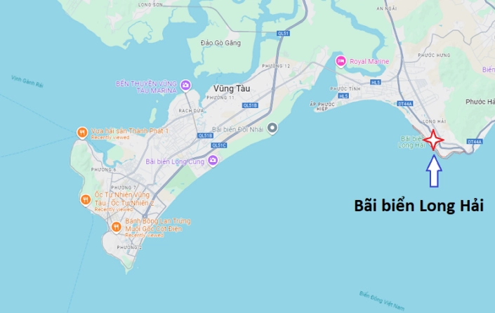 Cảnh biển Long Hải thơ mộng