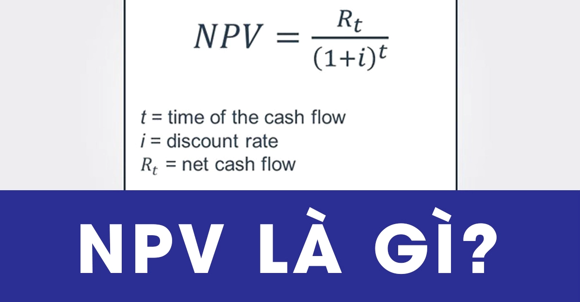 Giao diện tính NPV trên phần mềm Excel