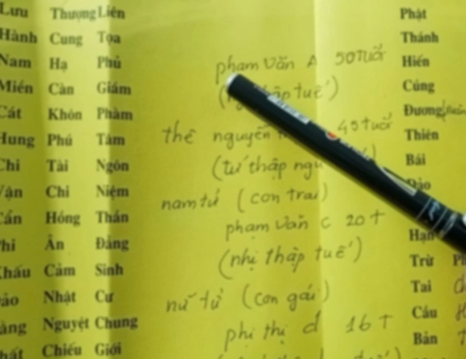 Hình ảnh minh họa một bài sớ được viết tay cẩn thận