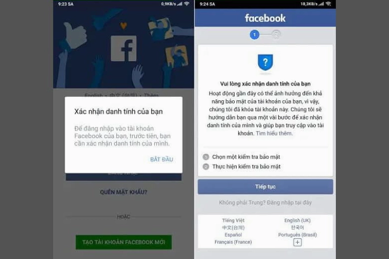 Lời khuyên khi xác minh danh tính Facebook