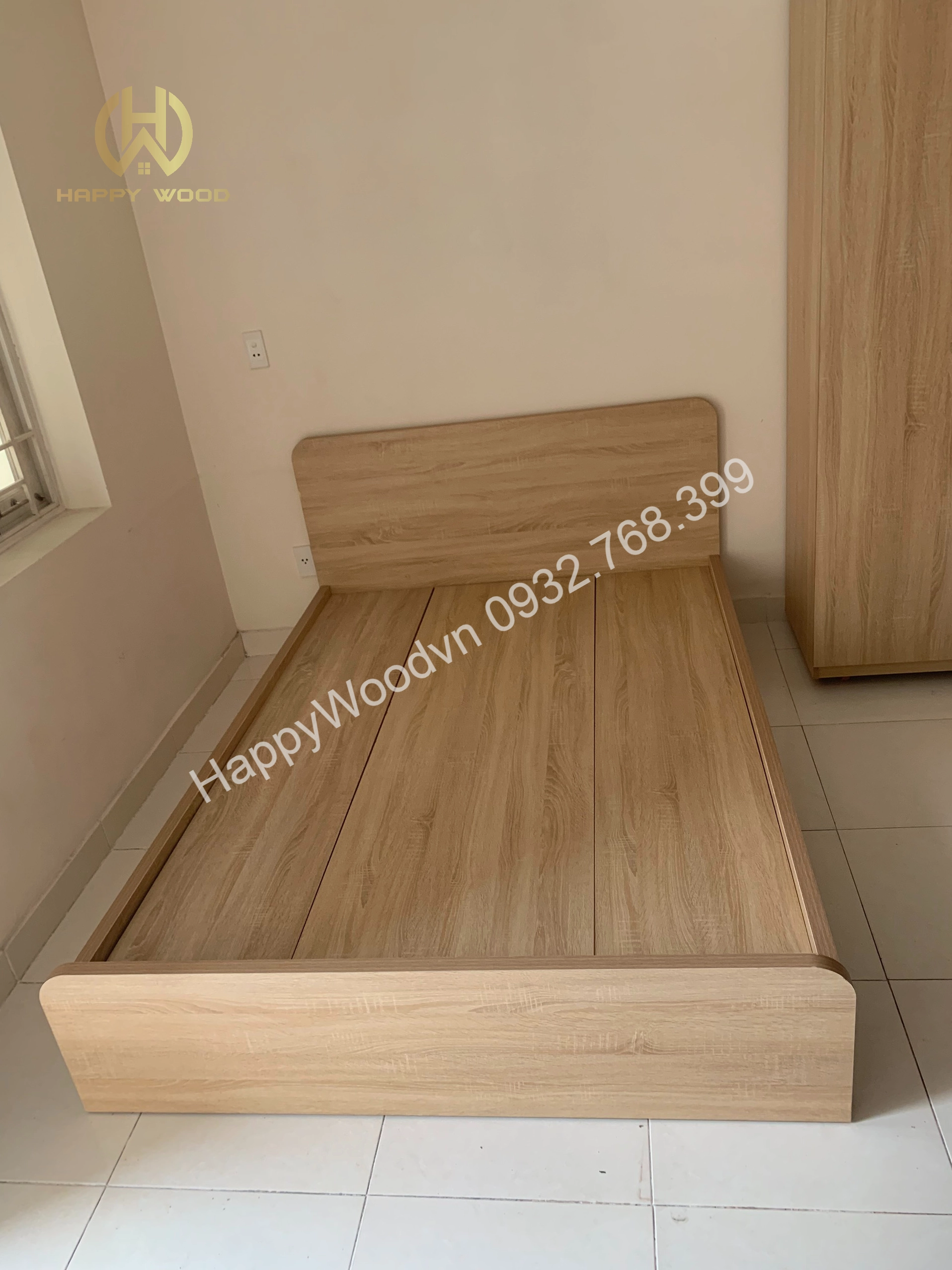 Giường 1m4: Kích thước Vàng cho Phòng Ngủ Nhỏ Gọn (2026) Mẫu giường 1m4 gỗ công nghiệp hiện đại