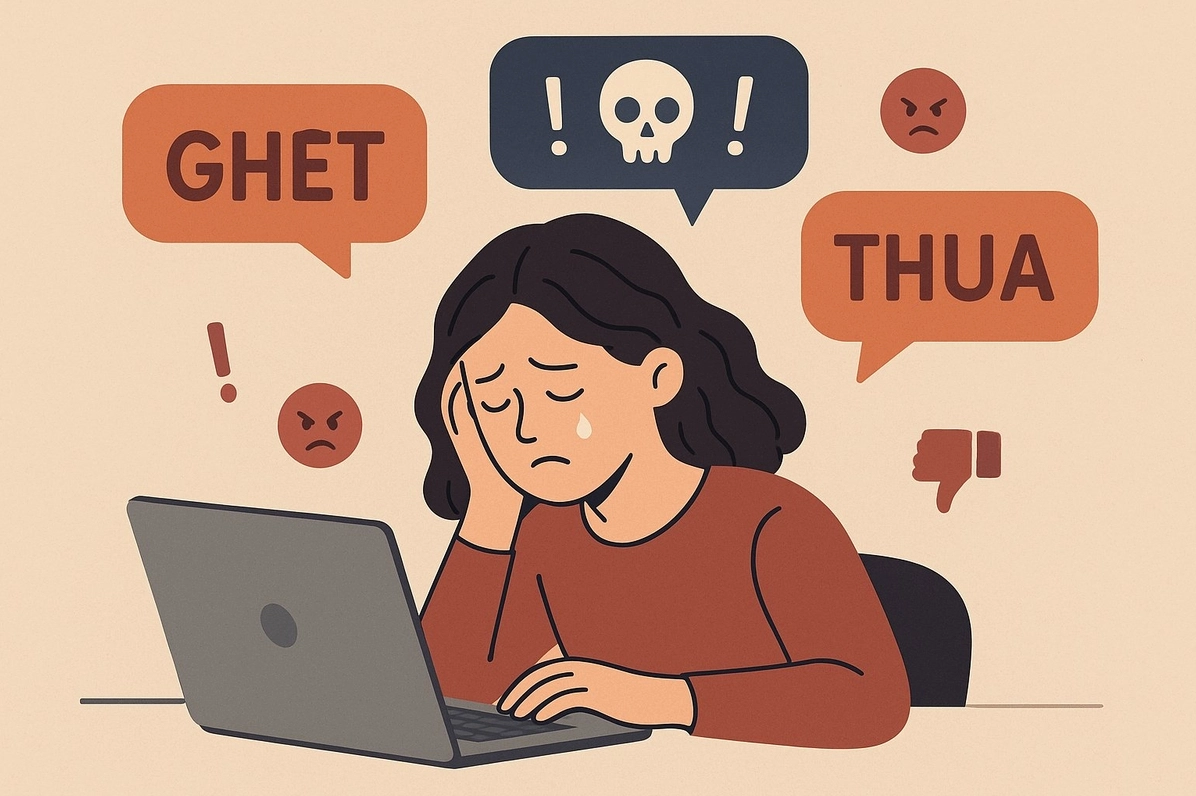 Bắt nạt trên mạng là gì? Tác hại và cách phòng tránh hiệu quả Nhóm người trẻ cùng nhau sử dụng thiết bị điện tử, thể hiện sự kết nối và hỗ trợ