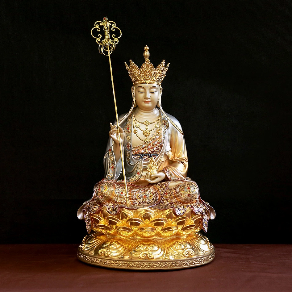 Phật Địa Tạng: Danh Hiệu, Công Hạnh Và Ý Nghĩa Tâm Linh Sâu Sắc Phật Địa Tạng ngồi trên đài sen