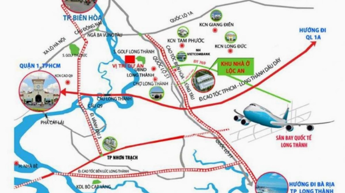 Sân bay Long Thành ở đâu? Thông tin chi tiết và lộ trình di chuyển Phối cảnh sân bay Long Thành