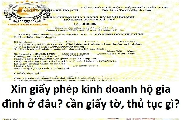 Thủ tục xin giấy phép kinh doanh hộ gia đình