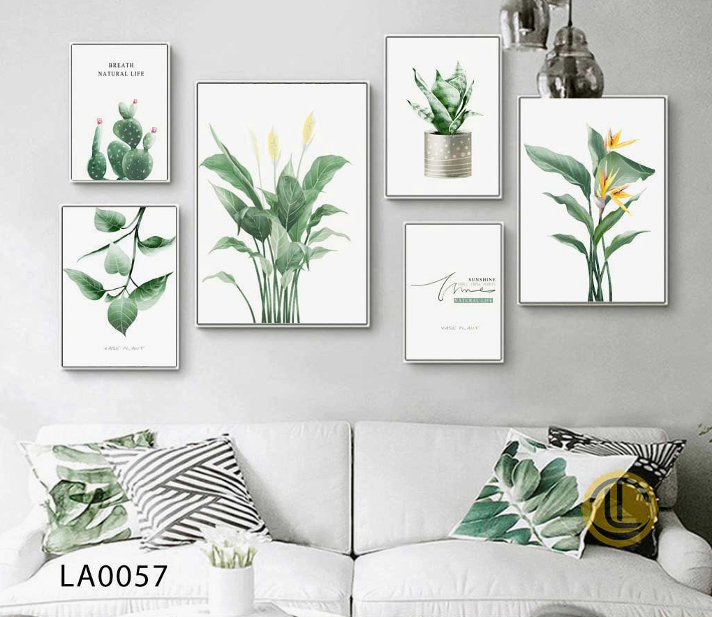 Tranh Decor: Xu Hướng Trang Trí Nội Thất Đột Phá 2026 Tranh decor phòng làm việc họa tiết lá