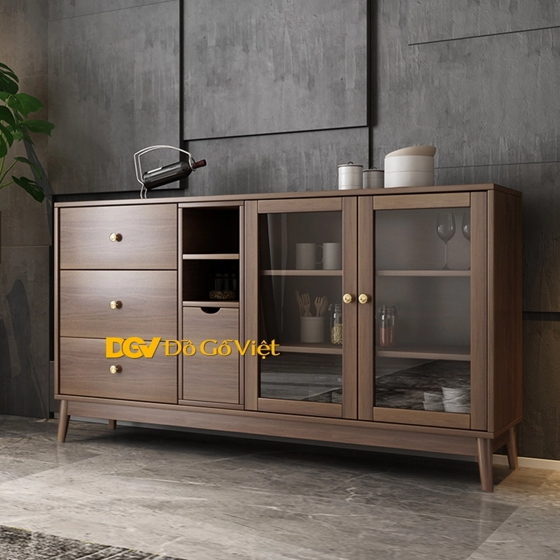Tủ đựng chén bát thiết kế tối giản đa năng