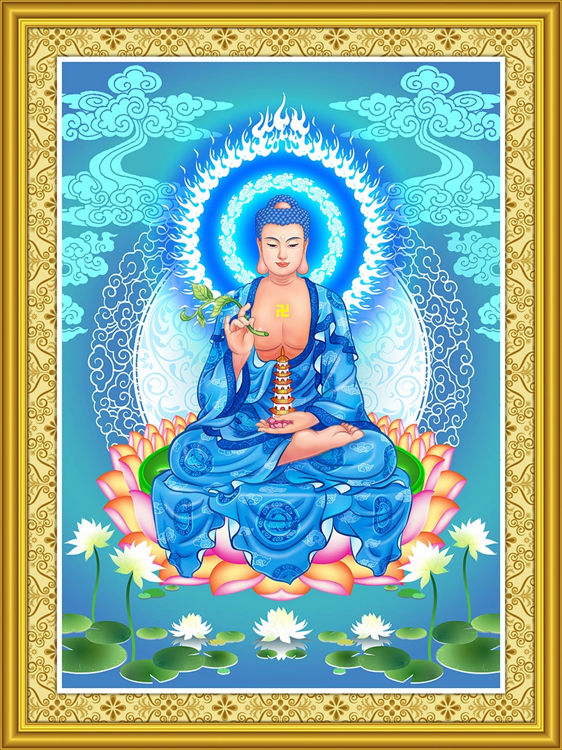 Phật Dược Sư: Nguyện Lực Cứu Khổ, Mang Bình An Đến Thế Gian Tượng Phật Dược Sư với các Dược thảo