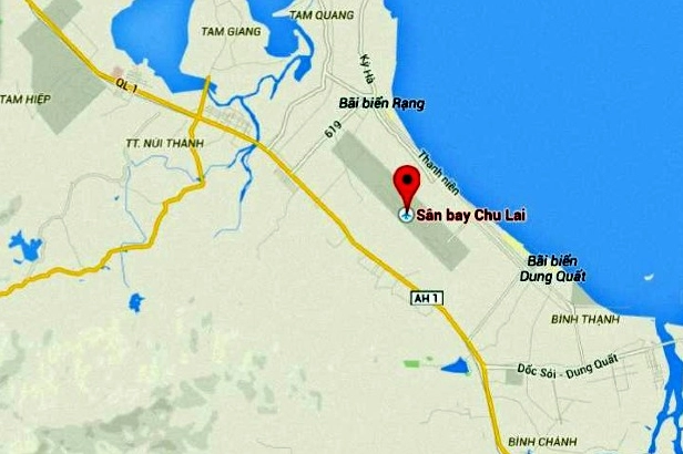 Vị trí sân bay Chu Lai