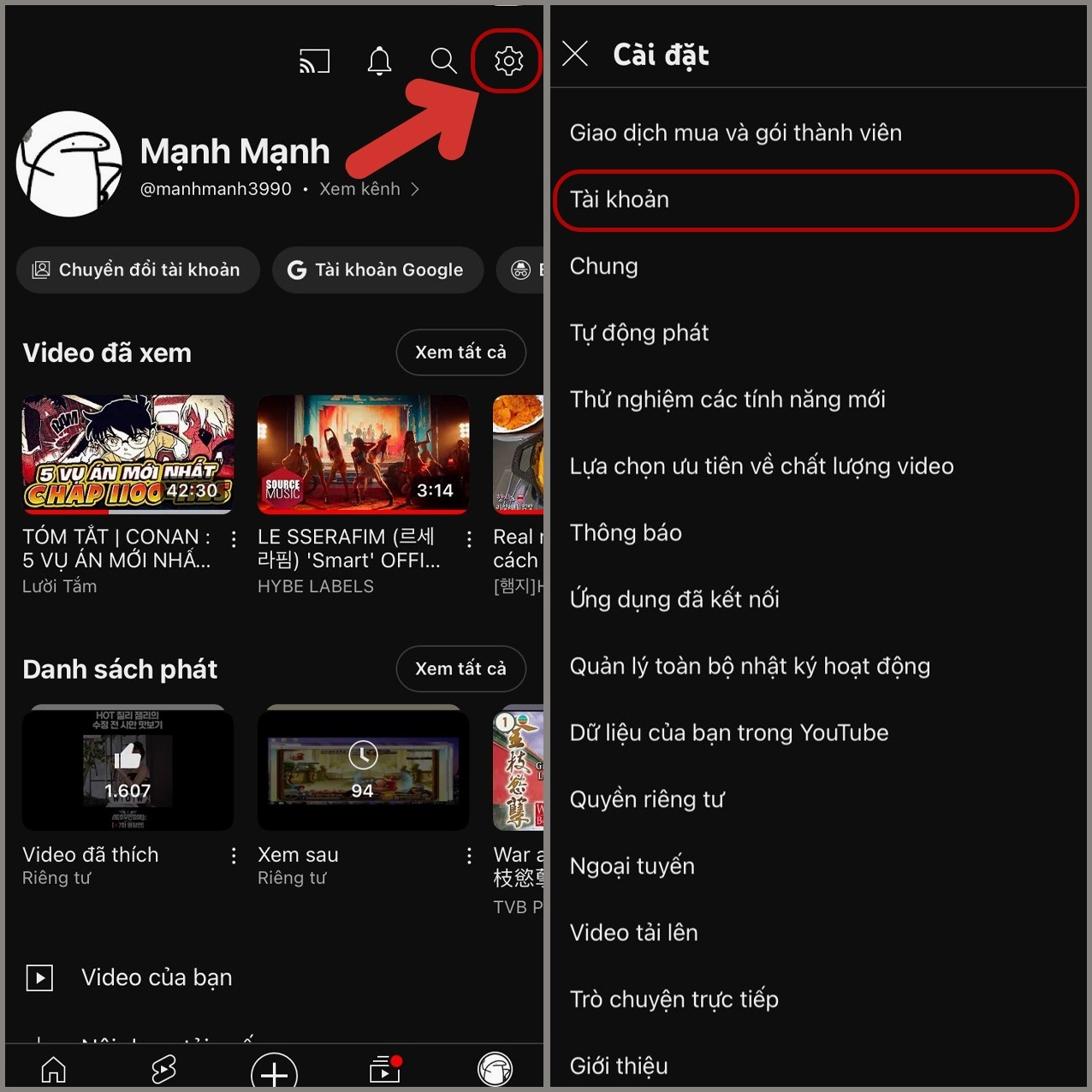 Xác minh kênh YouTube