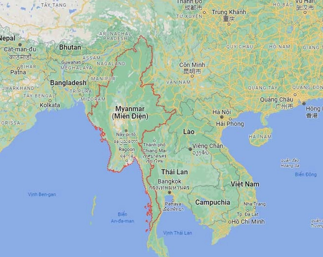Bản đồ hành chính Myanmar