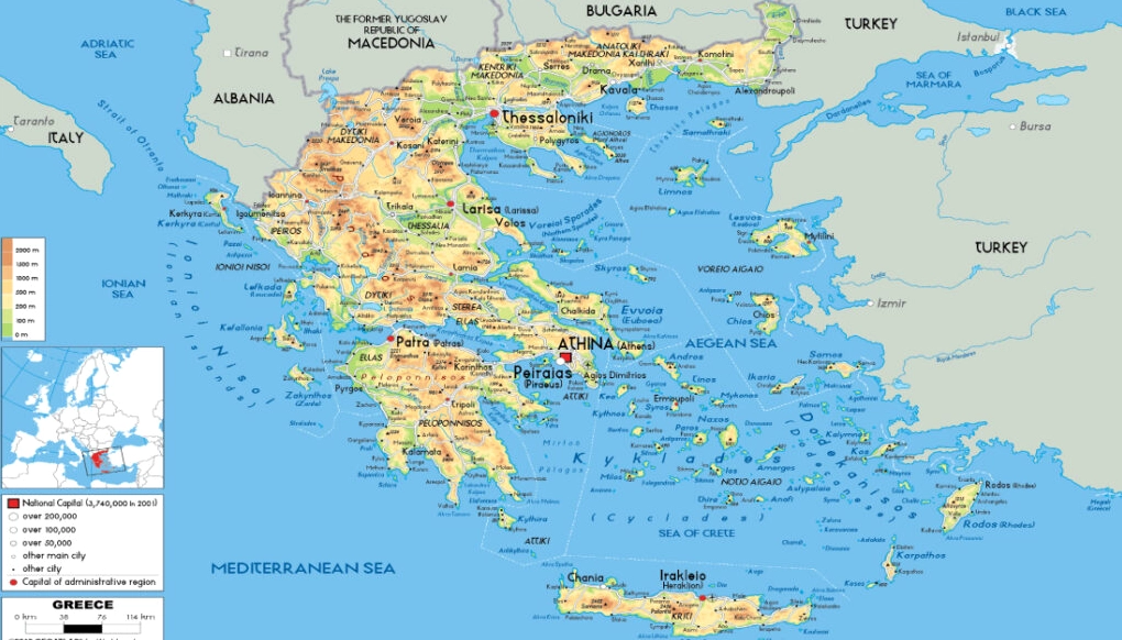 Greece là nước nào? Khám phá vùng đất của thần thoại và lịch sử Bản đồ Hy Lạp