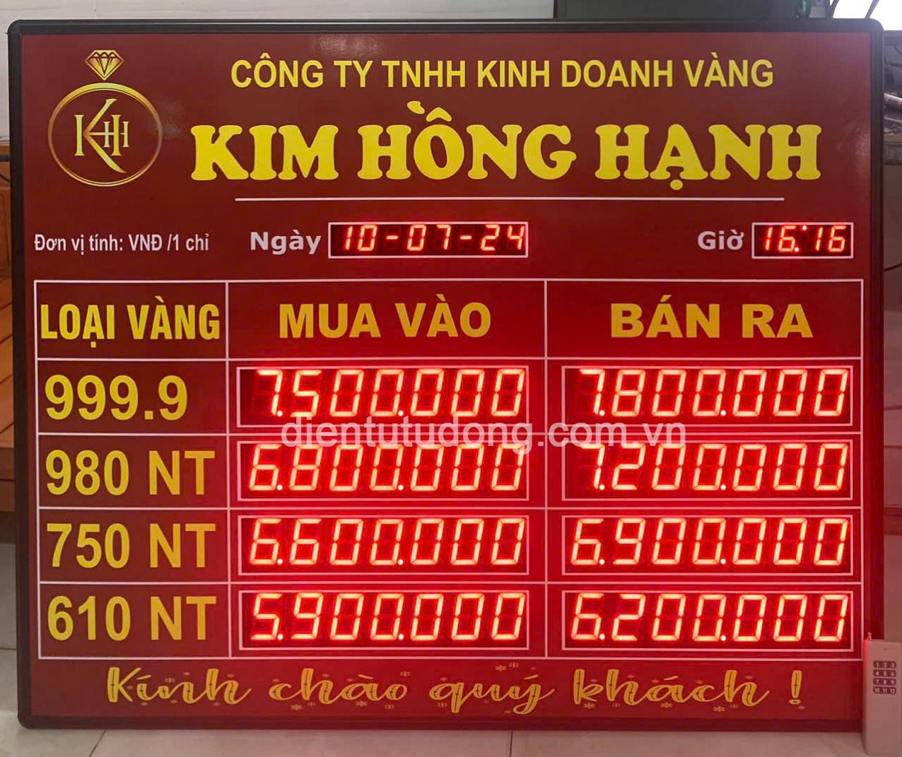 Bảng giá vàng chi tiết các loại
