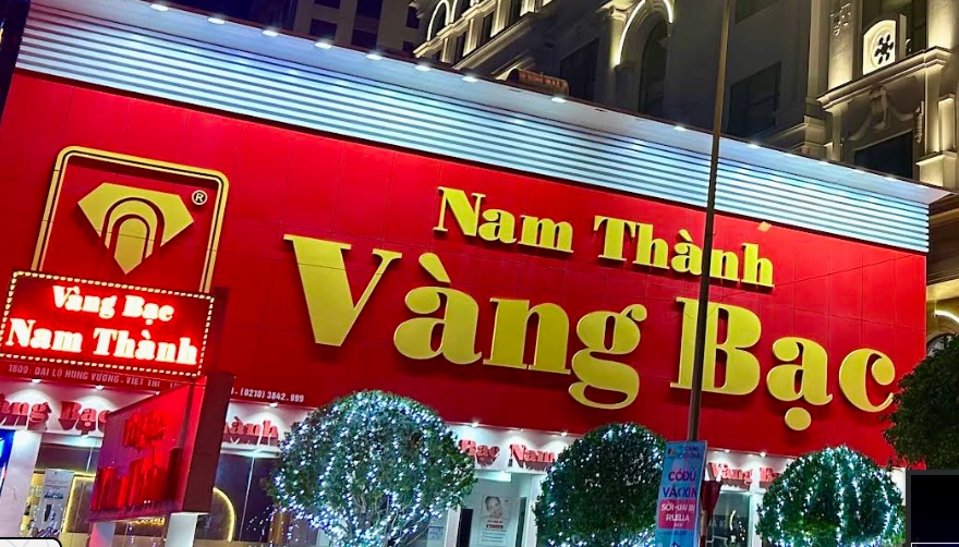 Bảng giá vàng SJC tại cửa hàng Nam Thành