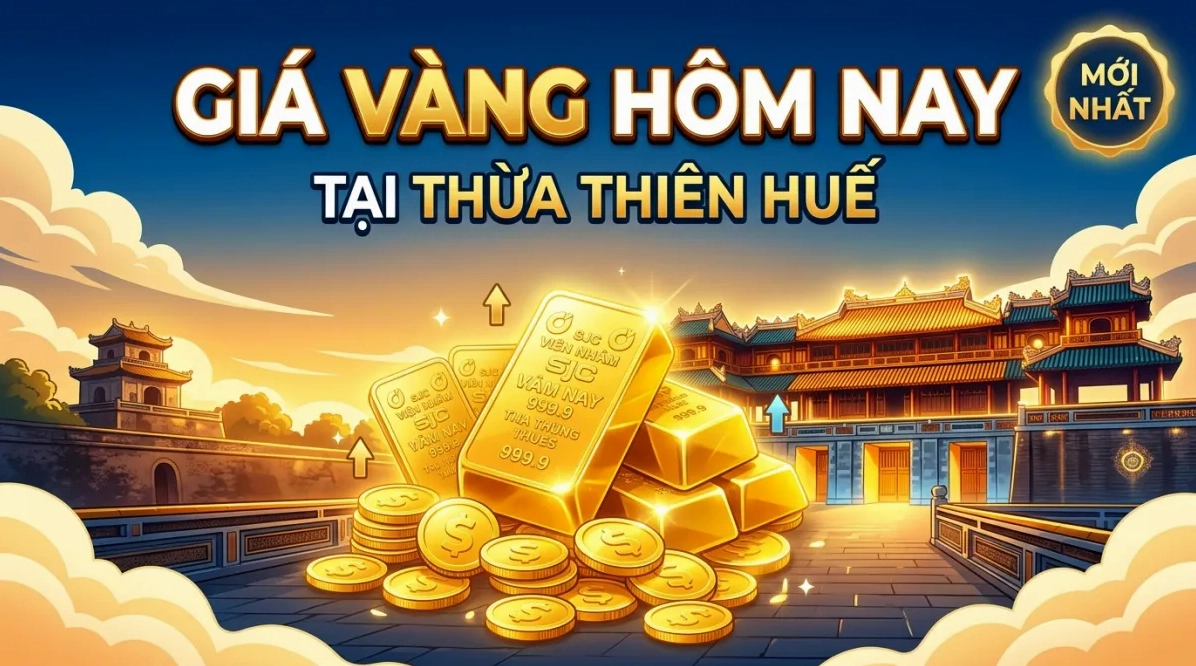Biểu đồ giá vàng SJC tại Thừa Thiên Huế năm 2026