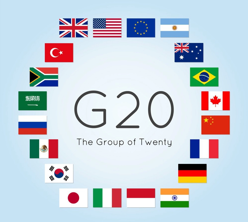Biểu đồ thể hiện GDP của các nước G20