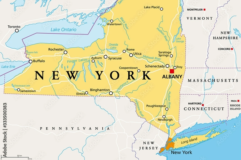 Cảnh quan New York với những tòa nhà cao tầng