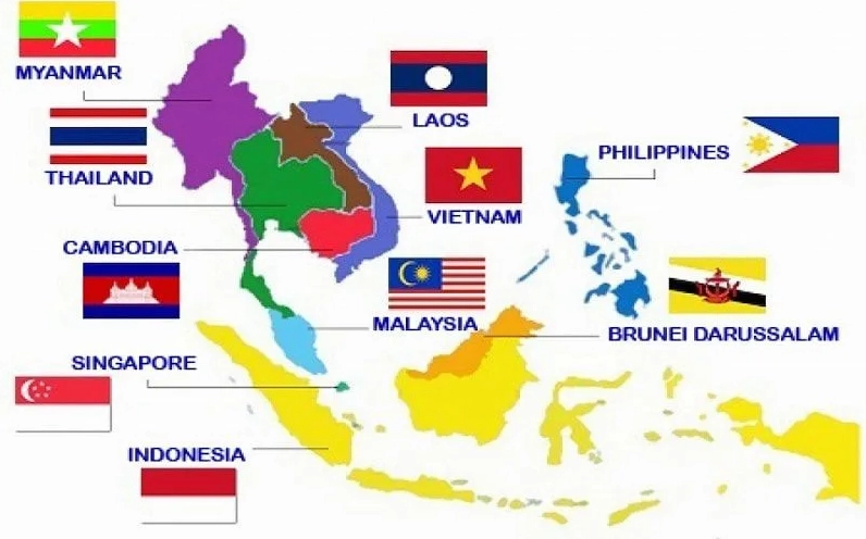 Phía Tây Nước Ta Tiếp Giáp Với Những Quốc Gia Nào? Khám Phá Chi Tiết Cờ các quốc gia tiếp giáp Việt Nam
