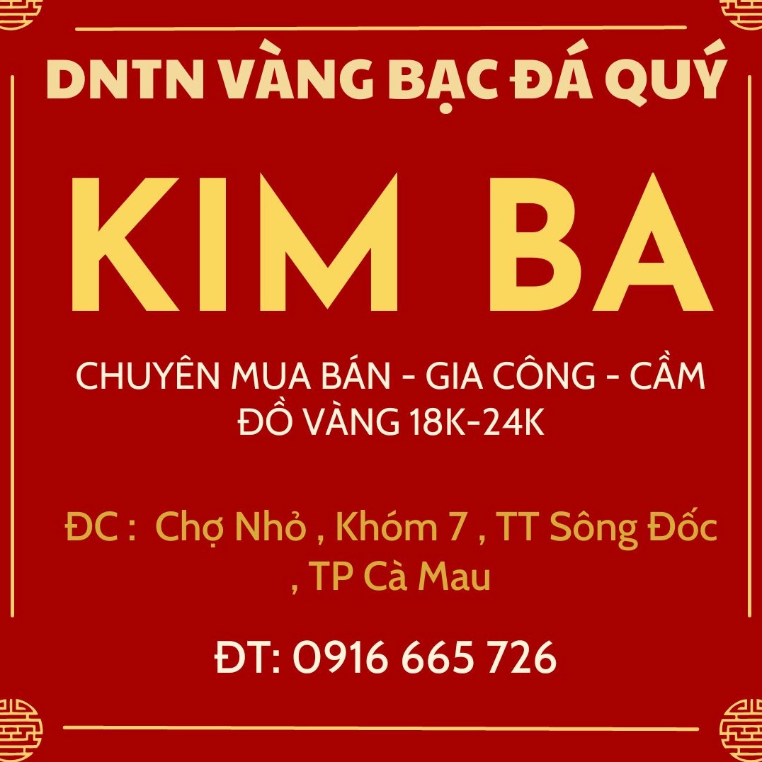 Cửa hàng vàng tại Cà Mau niêm yết giá