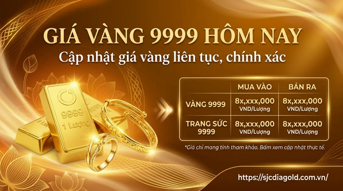 Giá Vàng 9999 Hôm Nay Tại Vinh: Cập Nhật Mới Nhất 2026 Giá vàng 9999 hôm nay