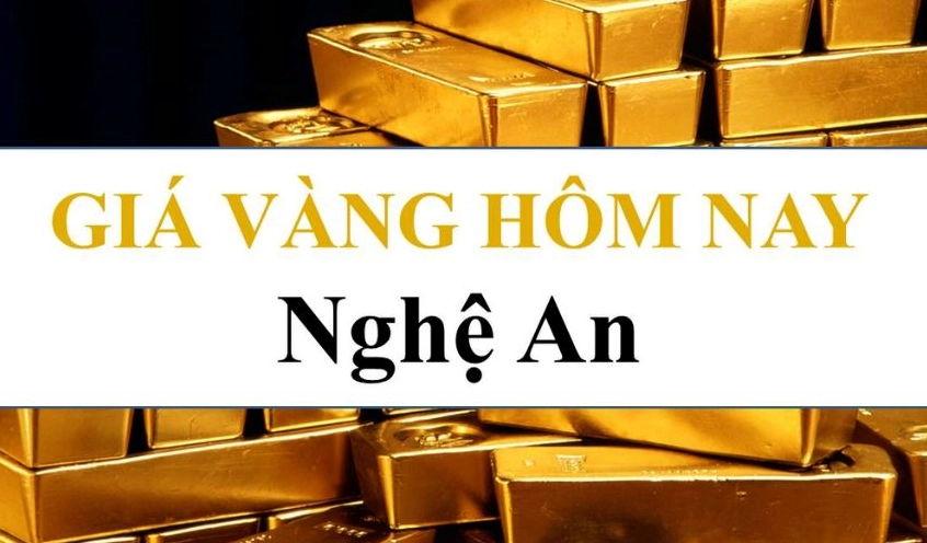 Giá vàng tại một cửa hàng ở Nghệ An, có thể tham khảo cho thị trường Nha Trang