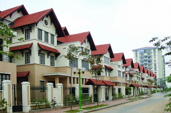 Không gian xanh mát tại một góc của khu đô thị Việt Hưng