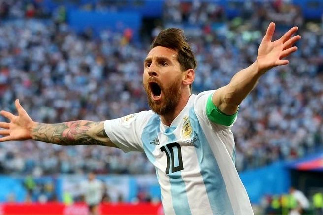 Lionel Messi trong một trận đấu quốc tế