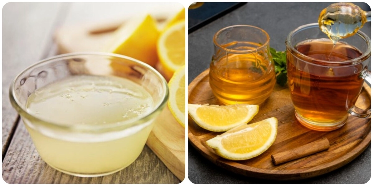 Người đang uống nước chanh