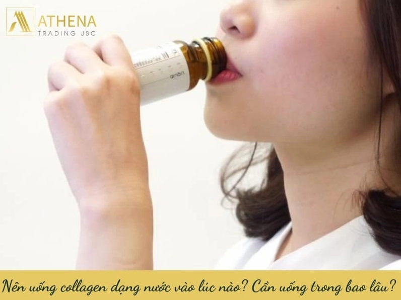 Nên Uống Collagen Dạng Nước Vào Lúc Nào Tốt Nhất 2026? Người phụ nữ uống collagen dạng nước