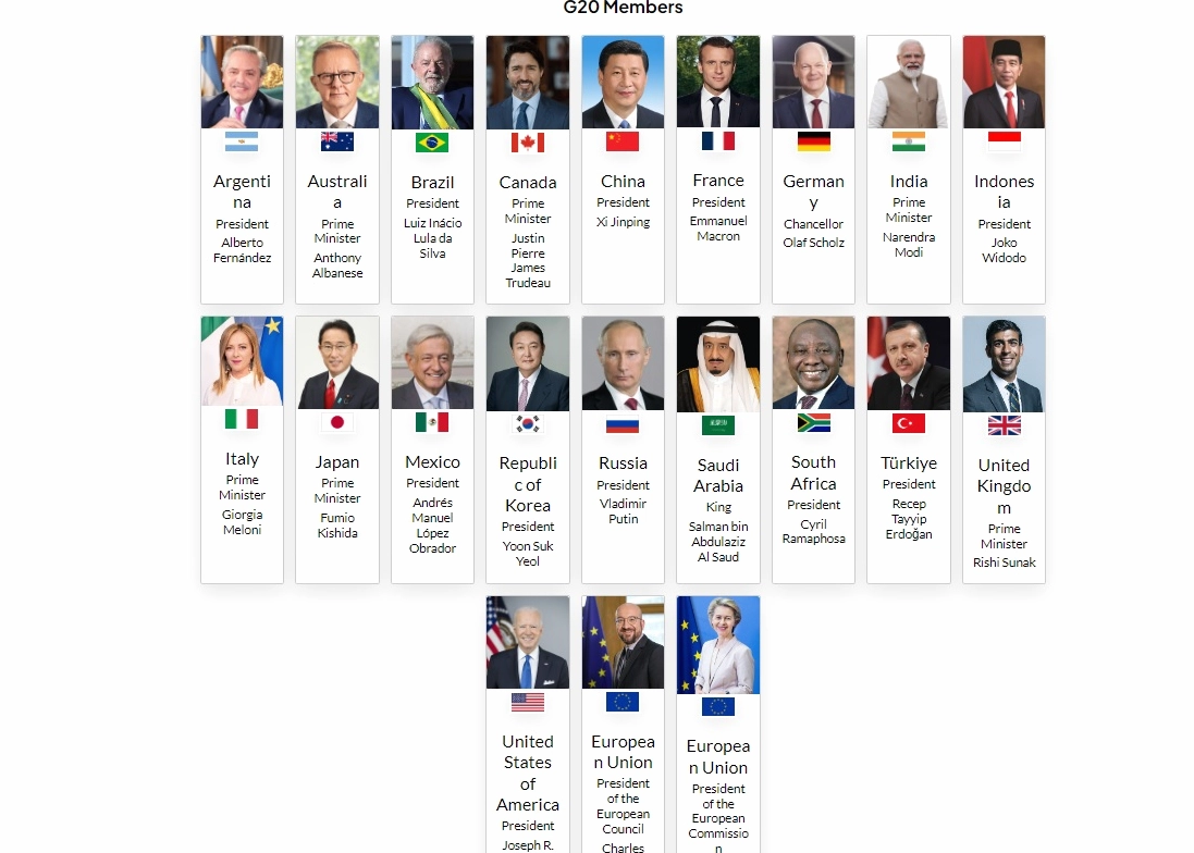 Thủ lĩnh các nước G20 tại hội nghị