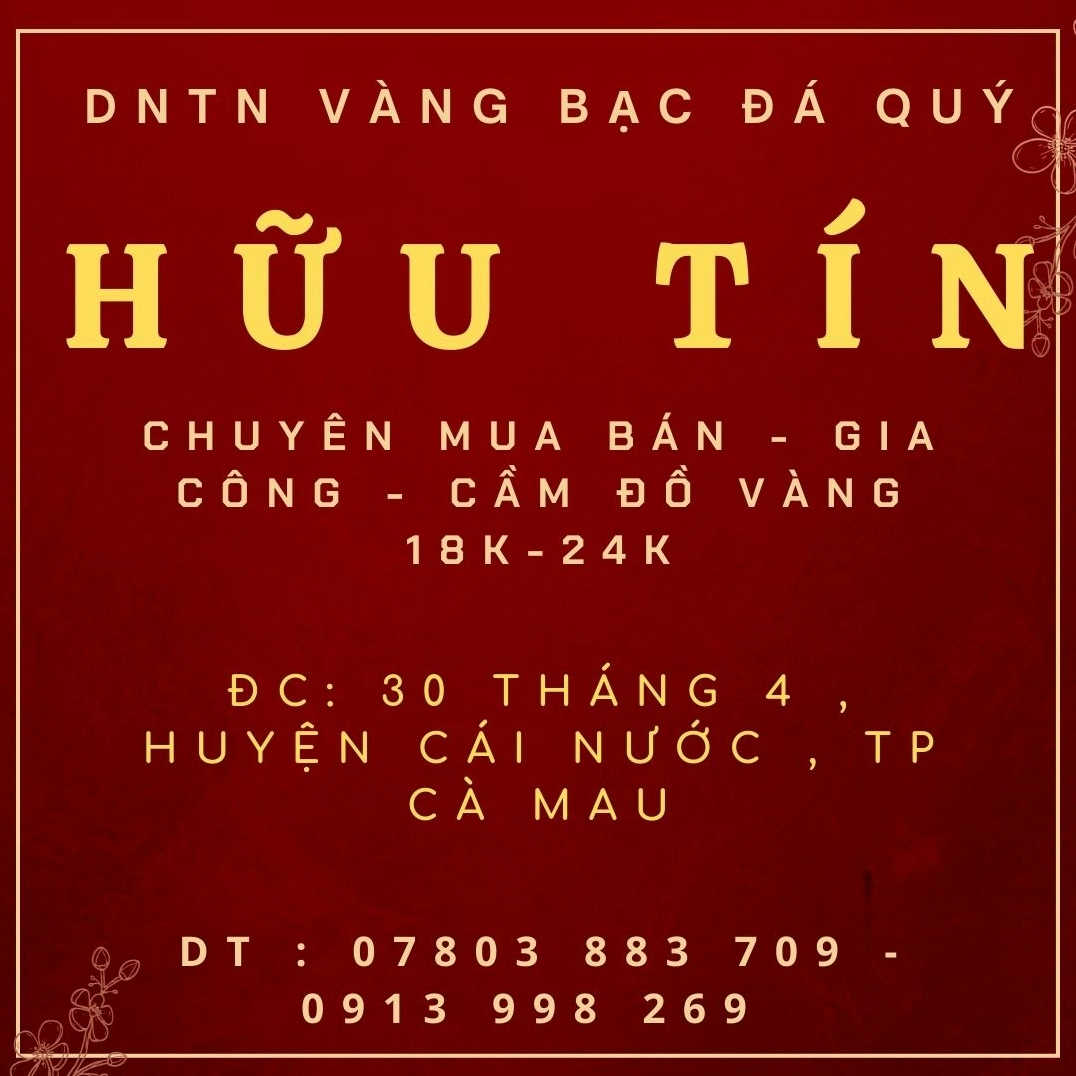 Vàng trang sức tại Cà Mau