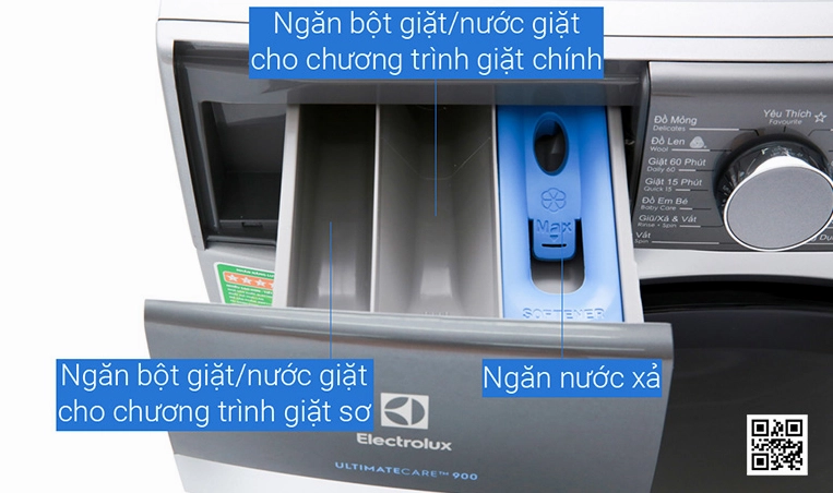 Vệ sinh khay chứa nước giặt máy giặt
